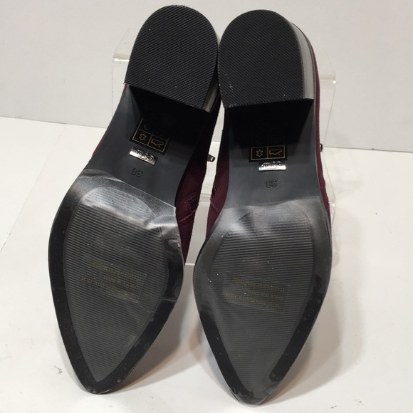 Purple block heel ankle booties Buffalo London EU 38 - Picture 16 of 16